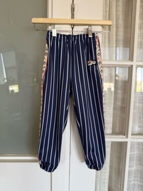 FILA x Mini Rodini Kids’ Navy Pinstripe Track Pants